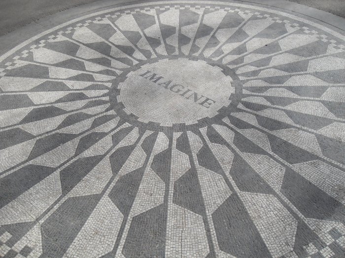 Strawberry Fields in Central Park.
